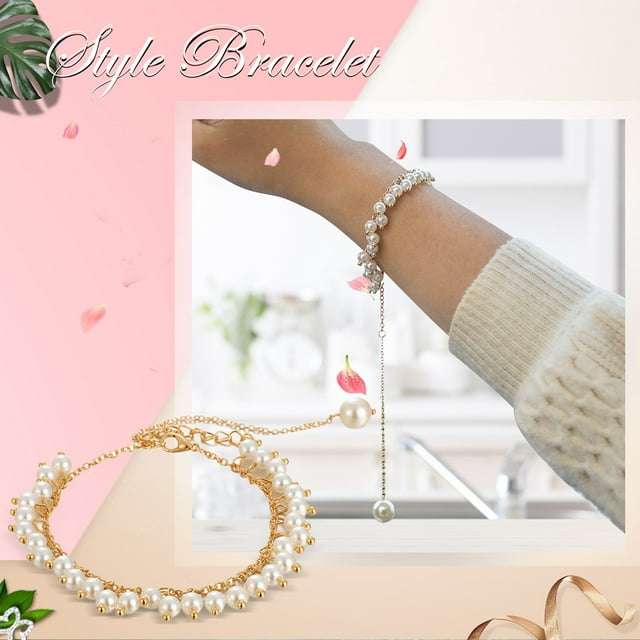 Pulseras para mujeres, regalos para mujeres Pulsera de perlas frescas pequeñas de estilo coreano, moderna y sencilla, pulsera para damas, pulsera para mujeres