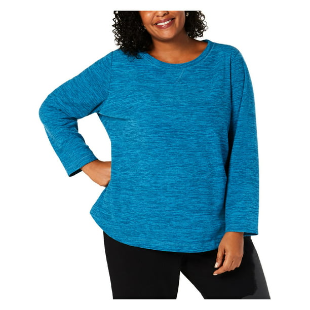 Karen Scott - Karen Scott Sport Womens Plus Fleece Pullover Sweatshirt ...