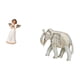 thumbnail image 5 of Figura De Resina De Querubín Con Paloma Para Escritorio, Sala De Estar, Pasillos Navideños, Estatua Rústica De Animal, Elefante De Madera Tallado, Recuerdos Para Estantería De Año Nuevo., 5 of 8