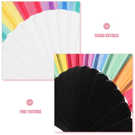 LOLIPPYY 2Pcs Assorted Color Plastic Folding Fan Handheld Fan for Wedding Party and Decorative Use