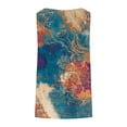 thumbnail image 6 of Homenesgenics Tank Tops for Women Plus Size Summer Floral Printed T-Shirt Home & Leisure Round Neck Tank Top,Sleeveless Tunic Tops Blue XXXXL, 6 of 7