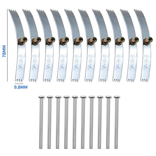 pitrice Kit de Vis Cassettes Support Tige Résistant à la Rouille Dispositif de Réparation pour Interrupteur Mural 86 Blanc