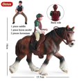 thumbnail image 1 of Oenux-figuras de acción de granja para niños, modelo de carrera de caballos, figurita de animales ecuestres, Colección educativa linda, regalo de juguete, 1 of 4