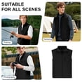 thumbnail image 4 of Chaleco DUOFIER para hombre, casual, ligero, para trabajo al aire libre, color negro-M, 4 of 7