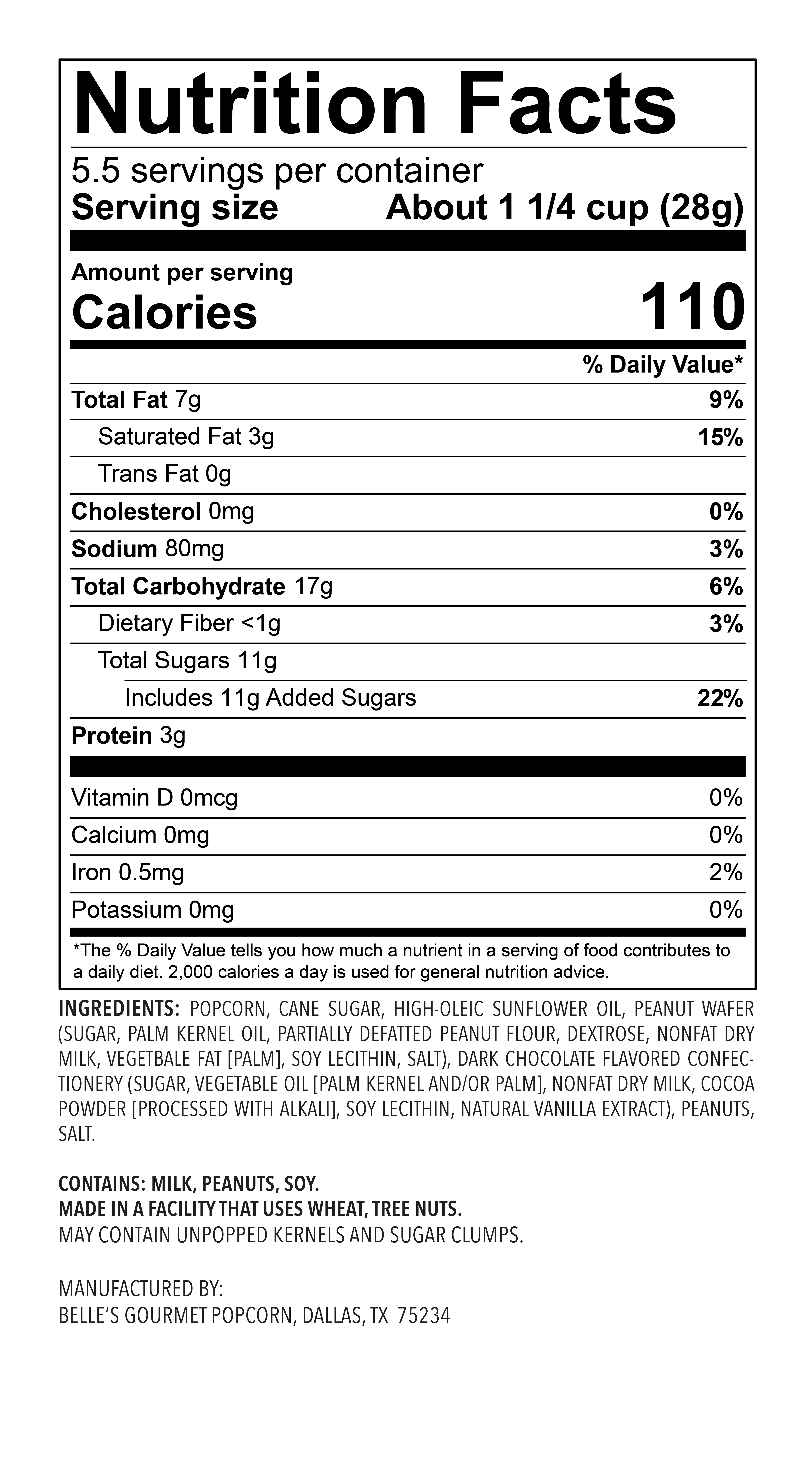 (3 pack) Peanut Butter Crunch Popcorn 5.5 oz