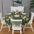 thumbnail image 2 of Round Waterproof Tablecloth Green Classical Floral Reusable Indoor/Outdoor Durable Table Cover for Kitchen and Dining Room 60 Inch X 60 Inch, 2 of 6