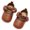 Brown, variant on Douhoow Baby Girl Princess Dress Shoes Infant Non-Slip Rubber Sole Shoes Bowknot PU Leather Flats Crib Shoes