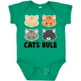 thumbnail image 3 of Inktastic Cats Rule with Cat Heads Boys or Girls Baby Bodysuit, 3 of 5