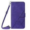 thumbnail image 4 of Nalacover For iPhone 11 Card Slot Case,Shockproof Premium PU Leather Magnetic Clasp Flip Stand Wallet for Women Men Cover with Removable Adjustable Crossbody Shoulder Strap,Purple, 4 of 10