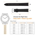 thumbnail image 2 of Uxcell Leather Watch Bands 16mm Thin Grain Replacement Cowhide Leather Strap Women Men Watch Strap, Black Silver Tone, 2 of 6