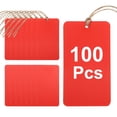 thumbnail image 1 of 100 Piezas Etiquetas de Envío de Plástico Rojo, 3.5" x 2" Etiquetas Impermeables con Hilo y Alambre para Garaje, Etiqueta de Inventario, 1 of 7