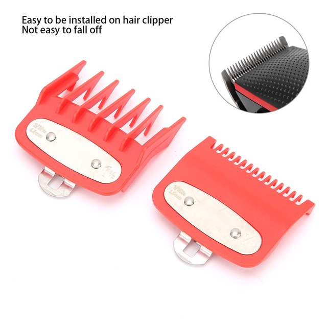 Duevin 2pcs Limit Comb Haircut Positioning Comb Length Control Replacement Tool For Hair Clipper Red