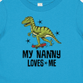 thumbnail image 4 of Inktastic My Nanny Loves Me Grandson Dinosaur Boys Baby T-Shirt, 4 of 5