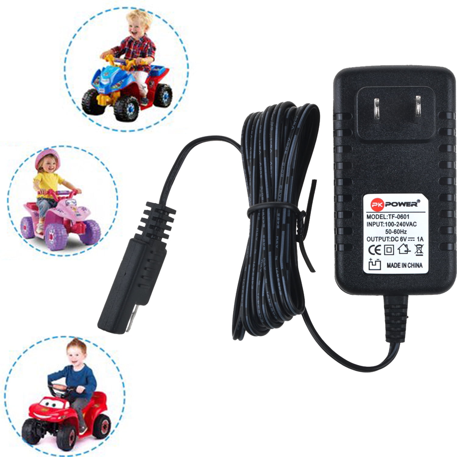 NEW! 12 Volt Battery Charger for Kid Trax Battery Powered Ride-On Toys Large 