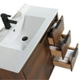 thumbnail image 3 of Fine Fixtures Opulence Collection 36 in. W x 18 in. D x 33 in. H Bathroom Vanity in Walnut Ebony with White Ceramic Sink - Black hardware, 3 of 8