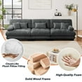 thumbnail image 6 of 133.8"Cloud Chenille 3-Seat Oversized Deep Seat Sofa, Modern Living Room Couch,Gray, 6 of 11