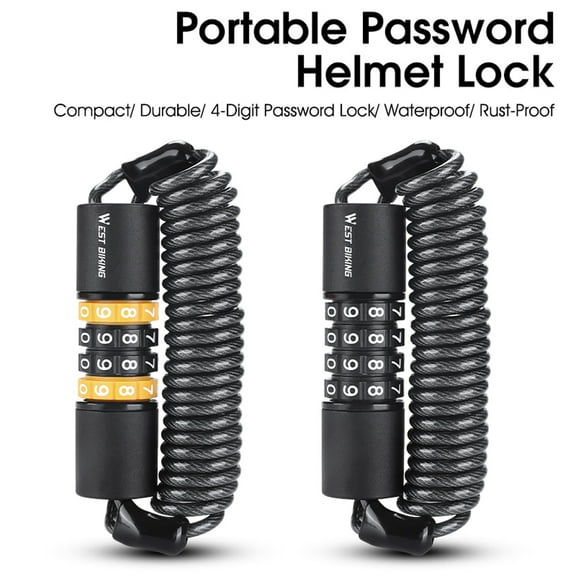 Padlock,Bike Antitheft Locks Bike Steel Cable Lock Portable Lock 4 Combination Road Safety Lock Bike Antitheft Road Bike Steel Antitheft Locks 4 Locks 4 Combination Cable Lock Portable Black