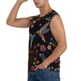 thumbnail image 3 of Bixox Men's Humming Bird Printed Shirt Sleeveless Fitness Tank Top-Medium, 3 of 7