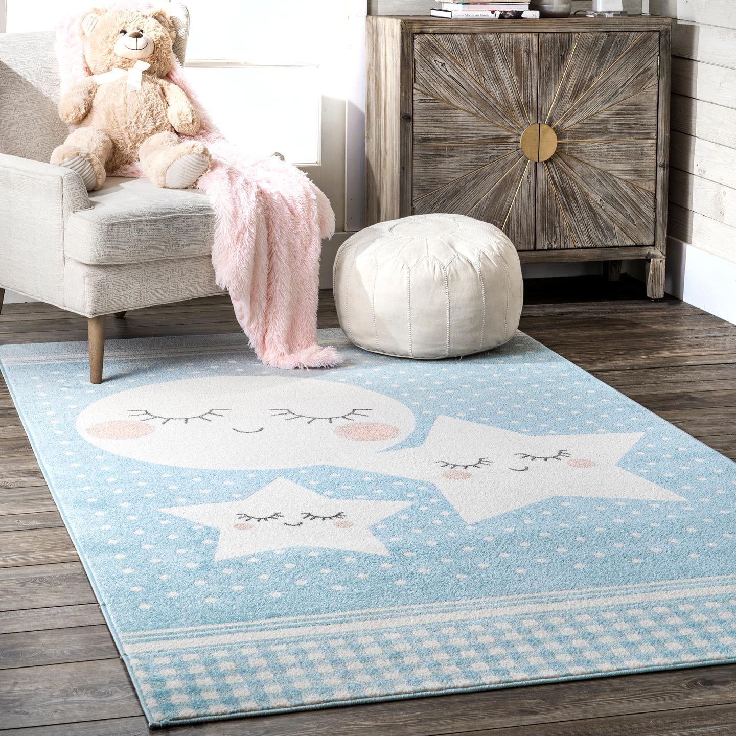 nuLOOM Dream Night Sky Nursery Area Rug