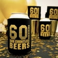 thumbnail image 6 of 60th Birthday Can Coolers Party Decorations and Gifts, Gold Print 12-Pack, 6 of 9