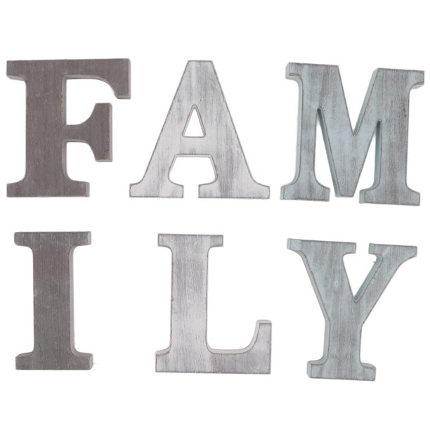 Adornos De Letras Familiares De Madera, Elegante, Exquisito, Resistente, Duradero, Tablero De Densidad Independiente, Letrero Familiar De Madera Para El Hogar Para Estante ANGGREK Wood Family Sign