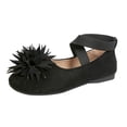 thumbnail image 6 of Xucatan Women's Floral Flat Shoes, Fabric Flower Embellished Slip On Loafers with Elastic Ankle Straps, Round Toe Casual Low Top Pumps, Versatile Plus Size Design Gift, 6 of 9
