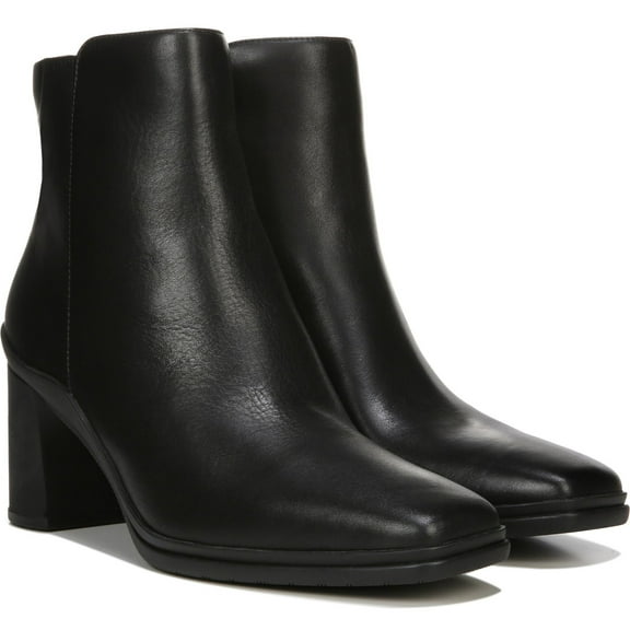 Naturalizer Women's Avery Ankle Boots Black Leather Waterproof 9.5M