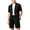 Black, variant on Men’s Short Sleeve Suit Set – Single-Breasted Jacket & Tailored Shorts for Summer Casual, Party, or Work