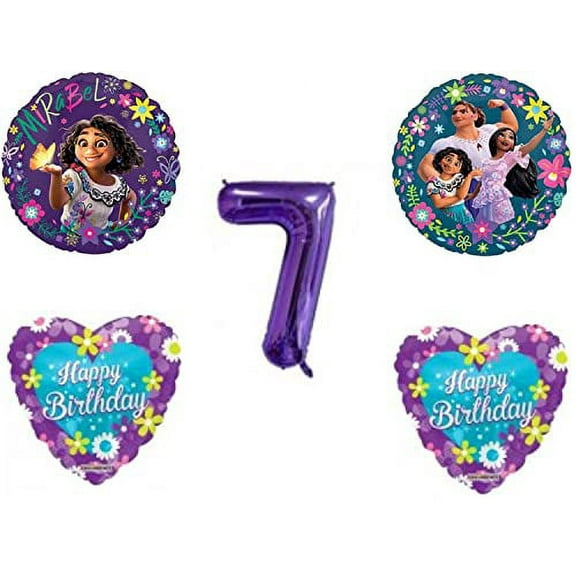 Encanto Happy 7th Birthday Party Balloons Decorations Supplies Madrigals Movie