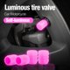 thumbnail image 4 of Tapas de válvula de neumático luminosas, 7 colores, para coche, motocicleta, bicicleta, cubierta de válvula luminosa, herramienta de diseño de llantas, cubos de rueda, accesorios para automóviles, 4 of 5