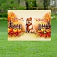 thumbnail image 2 of Happy Thanksgiving Pomeranian Give Thanks Fall Beanie Scarf Welcome Yard Sign Pom Dog Lover Gifts Outdoor Home Lawn Garden Porch Decor - 00020, 2 of 5