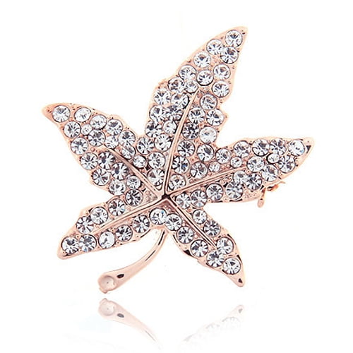Multi-color diamante Rhinestone Leaf Fall Jewelry Maple Leaf Necklace Jewelry 