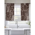 thumbnail image 5 of Brown Flowers Sheer Curtains 45 Inch Length 2 Panels Set Window Treatments, Spring Floral Botanical Modern Art Rod Pocket Semi Curtains for Living Room/Bedroom/Kitchen Décor, 104"W x 45"L, 5 of 7
