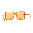 thumbnail image 4 of Womens Unique Off-set Exposed Lens Butterfly Sunglasses Orange, 4 of 4