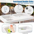 thumbnail image 3 of Biotree 2-in-1 Folding Fish Cleaning Table with Sink and Faucet Portable Fish Fillet Station for Outdoor Fishing, White, 3 of 12