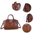 thumbnail image 6 of Genuine Leather Purse and Handbag for Women Retro Leather Crossbody Shoulder Bag, 6 of 7