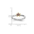 thumbnail image 3 of Gem & Harmony Star Ring with Lab-Created Rubies in Sterling Silver for Women, 3 of 6