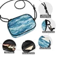 thumbnail image 3 of FORMRS Mini Crossbody Bag for Women Adjustable Shoulder Rope Travel Casual Phone Purse, Green Watercolor Ocean Waves, 3 of 7