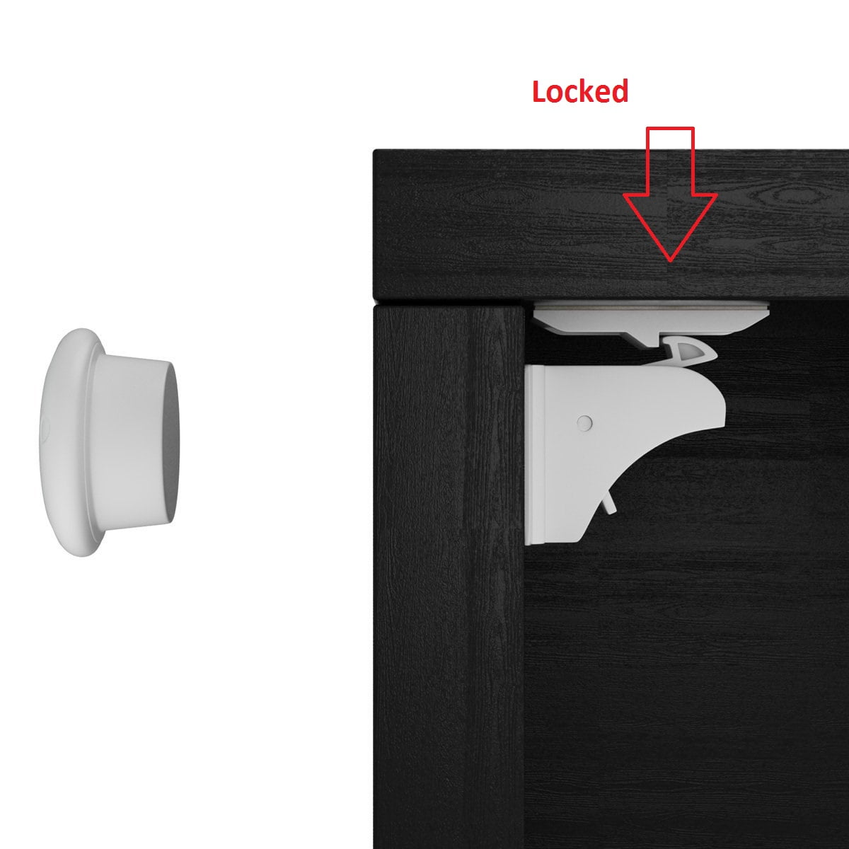 MCB Home Essentials Magnetic Cabinet Locks  No Tools Needed ~ 4+1 Set