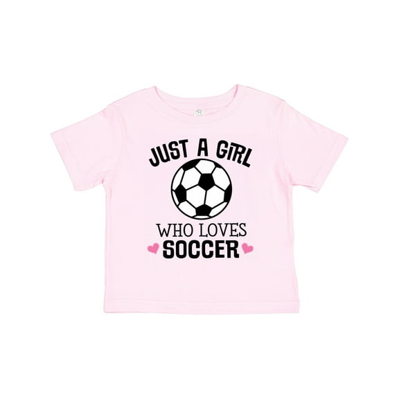 Inktastic Just a Girl Who Loves Soccer Girls Toddler T-Shirt