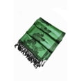 thumbnail image 3 of Sakkas Two Tone Rose Pashmina Scarf / Stole / Wrap - Kelly Green / Black - One Size, 3 of 4