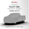 thumbnail image 2 of Weatherproof Truck Cover Compatible with 2008-2019 Ford F-450 with Crew Cab, 8 Foot Bed - Outdoor & Indoor - Rain, Snow, Hail, Sun - Theft Cable Lock, Bag & Wind Straps, 2 of 9