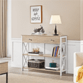 thumbnail image 3 of Renwick Wooden Console Table with 1 Drawer and 2 Shelves for Living Room, Light Oak, 3 of 13