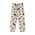 thumbnail image 6 of Daiia Retro Vintage Tape Men's Sleep Pant with Pockets and Drawstring,Pajama Pants-Small, 6 of 9