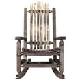 thumbnail image 2 of Rocking Chair Modern Wood Rocker Comfortable Ergonomic Design Indoor Outdoor Use, 2 of 5