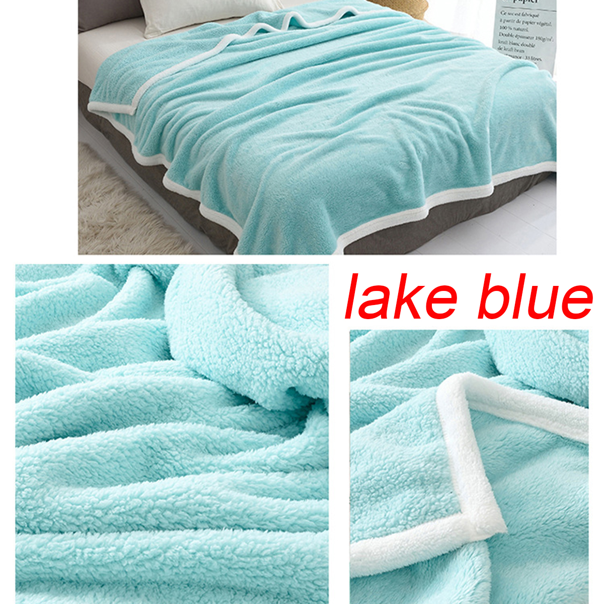 Warm Throw Blanket Flannel High grade cashmere blanket, soft, fluffy