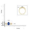 thumbnail image 4 of ANGARA Natural 1.1 ct Tanzanite Vintage Style Ring with Diamond Accents in 14K Yellow Gold for Women (Size-8x6mm) | December Birthstone, Anniversary, Jewelry Gift for Women | Natural Tanzanite Ring, 4 of 8