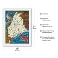 thumbnail image 2 of State of Maine Wildlife Map - New England - Vintage Pictorial Map by J.G. Shelley & Louis Koster c.1950s - Japanese Unryu Rice Paper Art Print (Unframed) 18 x 24 in, 2 of 4
