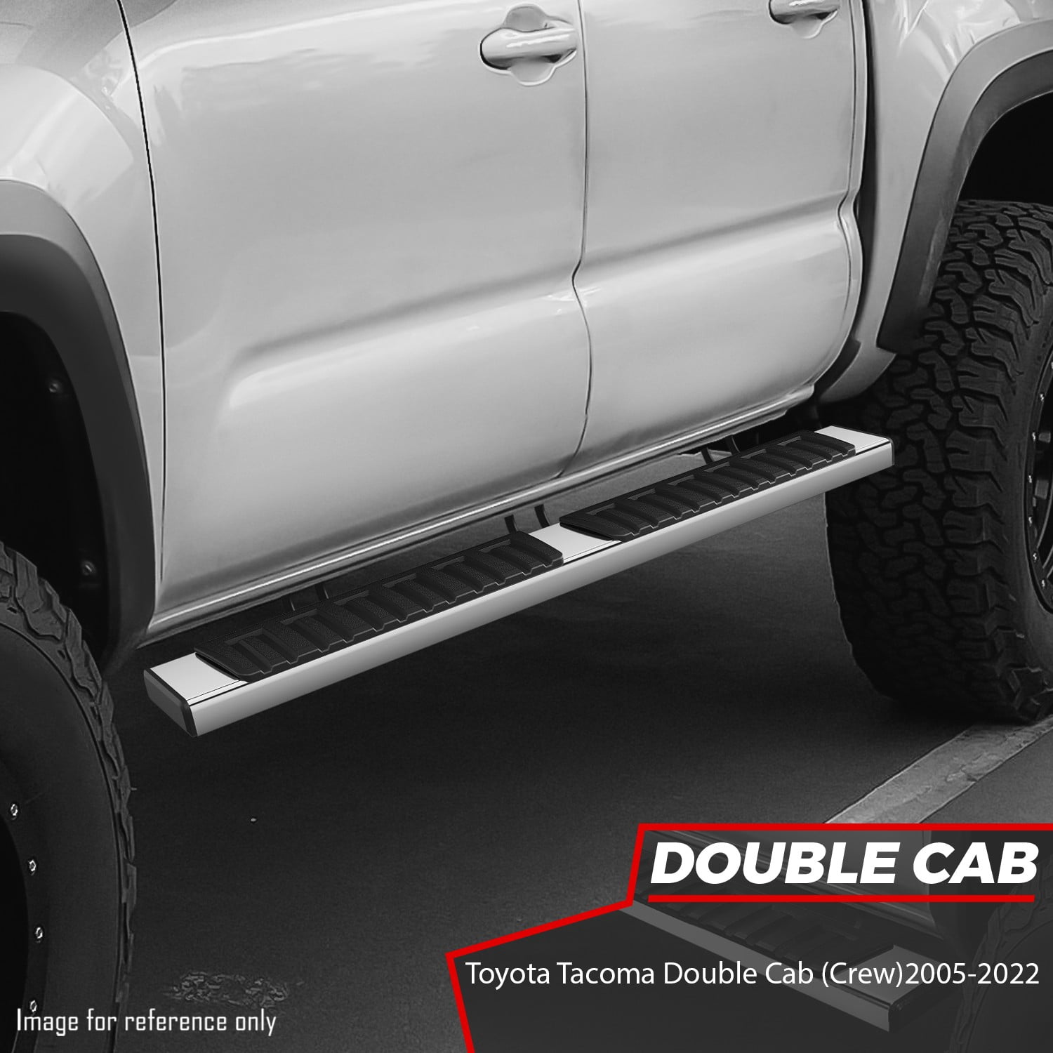 DNA Motoring For 05-22 Toyota Tacoma Double/Crew Cab 6.75" Side Step Nerf Bar Running Board