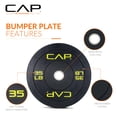 thumbnail image 4 of Parachoques olímpico CAP Barbell Budget, 35 kg, negro, individual, 4 of 7
